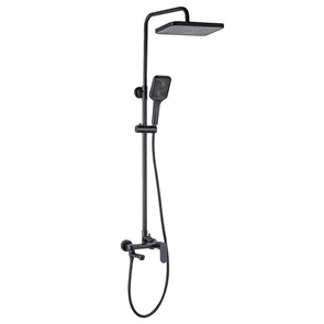 {{photo.Alt || photo.Description || 'Душевая колонна Azario ARIZONA со смесителем для ванны, с поворотным изливом, прямоугольная, черный (AZ-20BS)'}}