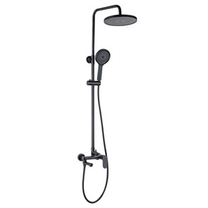 {{photo.Alt || photo.Description || 'Душевая колонна Azario ARIZONA со смесителем для ванны, с поворотным изливом, круглая, черный (AZ-20BR)'}}