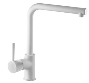 {{photo.Alt || photo.Description || 'Смеситель для кухни AZARIO EVANS поворотный излив, керамический картридж, белый матовый (AZ-152944316)'}}