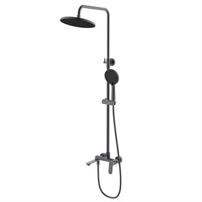 {{photo.Alt || photo.Description || 'Душевая система Azario Alanti с круглым тропическим душем, керамический картридж, шланг 150 см, графит (AZ-K2332GR)'}}