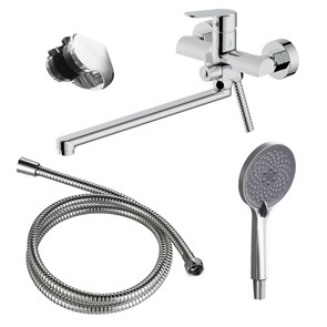 {{photo.Alt || photo.Description || 'Смеситель для ванны Azario Alanti керамический картридж, длинный излив, с ручным душем, шланг 150 см, хром (AZ-K1732)'}}