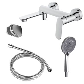 {{photo.Alt || photo.Description || 'Cмеситель для ванны Azario Alanti с ручным душем, керамический картридж, шланг 150 см, хром (AZ-K3032)'}}