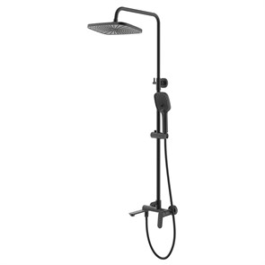 {{photo.Alt || photo.Description || 'Душевая система Azario Alanti с квадратным тропическим душем, керамический картридж, шланг 150 см, черный матовый (AZ-K2332-1B)'}}