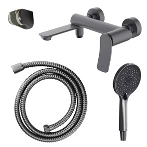 {{photo.Alt || photo.Description || 'Смеситель для ванны Azario Escaro с ручным душем, керамический картридж, шланг 150 см, графит (AZ-K3074GR)'}}