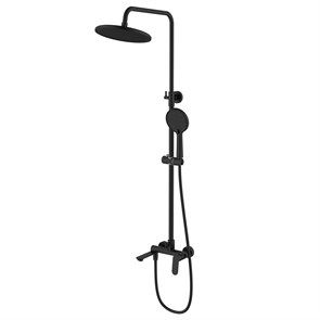 {{photo.Alt || photo.Description || 'Душевая система Azario Alanti с круглым тропическим душем, керамический картридж, шланг 150 см, черный матовый (AZ-K2332B)'}}