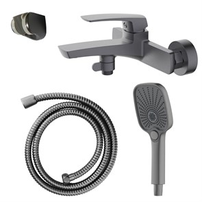 {{photo.Alt || photo.Description || 'Смеситель для ванны Azario Conda с ручным душем, керамический картридж, шланг 150 см, графит (AZ-K3011GR)'}}