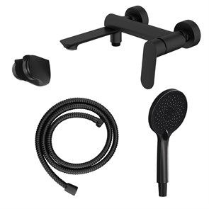 {{photo.Alt || photo.Description || 'Cмеситель для ванны Azario Alanti с ручным душем, керамический картридж, шланг 150 см, черный матовый (AZ-K3032B)'}}