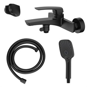 {{photo.Alt || photo.Description || 'Смеситель для ванны Azario Conda с ручным душем, керамический картридж, шланг 150 см, черный матовый (AZ-K3011B)'}}