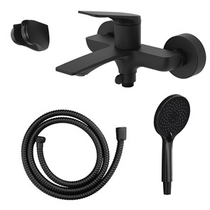 {{photo.Alt || photo.Description || 'Смеситель для ванны Azario Lursy с ручным душем, керамический картридж, шланг 150 см, черный матовый (AZ-K3049B)'}}