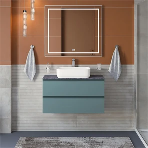{{photo.Alt || photo.Description || 'Тумба со столешницей подвесная BelBagno KRAFT 80 Голубой Матовый, столешница KEP-80-GRN'}}