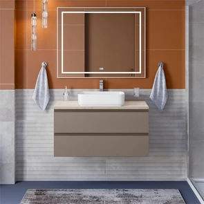 {{photo.Alt || photo.Description || 'Тумба со столешницей подвесная BelBagno KRAFT 100 Бежевый матовый, столешница KEP-100-MCO'}}