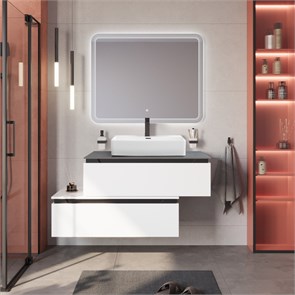 {{photo.Alt || photo.Description || 'Тумба со столешницей подвесная и нижней тумбой CEZARES SLIDER 100 Bianco Opaco, столешница SLD-100/48-MNO'}}