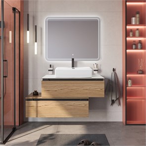 {{photo.Alt || photo.Description || 'Тумба со столешницей подвесная и нижней тумбой CEZARES SLIDER 100 Дуб тангент, столешница SLD-100/48-BO'}}