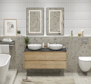 {{photo.Alt || photo.Description || 'Тумба с четырьмя ящиками и столешницей подвесная BelBagno KRAFT 120 Rovere Nebrasca Nature'}}