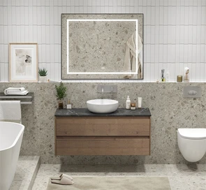 {{photo.Alt || photo.Description || 'Тумба со столешницей подвесная BelBagno KRAFT 120 Rovere Tabacco, без отверстия под смеситель'}}