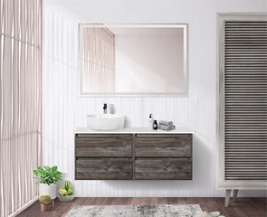 {{photo.Alt || photo.Description || 'Тумба со столешницей и накладной раковиной подвесная BelBagno KRAFT 120 Pino Pasadena, раковина слева'}}