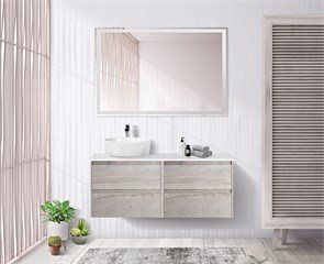 {{photo.Alt || photo.Description || 'Тумба со столешницей подвесная BelBagno KRAFT 120 Rovere Galifax Bianco, раковина слева'}}