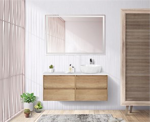 {{photo.Alt || photo.Description || 'Тумба со столешницей подвесная BelBagno KRAFT 120 Rovere Nebrasca Nature, раковина справа'}}