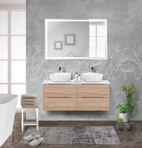 {{photo.Alt || photo.Description || 'Тумбы со столешницей подвесная BelBagno ETNA 120 Rovere Bianco'}}