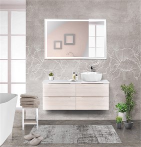 {{photo.Alt || photo.Description || 'Тумбы со столешницей подвесная BelBagno ETNA 120 Rovere Bianco, раковина справа'}}