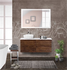 {{photo.Alt || photo.Description || 'Тумбы со столешницей подвесная BelBagno ETNA 120 Rovere Moro, раковина слева'}}