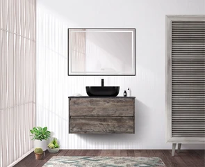 {{photo.Alt || photo.Description || 'Тумба со столешницей и накладной раковиной подвесная BelBagno KRAFT 100 Pino Pasadena'}}