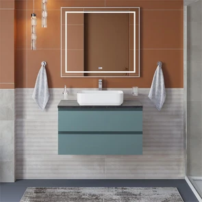 {{photo.Alt || photo.Description || 'Тумба со столешницей подвесная BelBagno KRAFT 90 Голубой Матовый, столешница KEP-90-MNO'}}