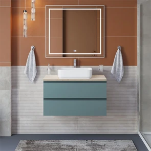 {{photo.Alt || photo.Description || 'Тумба со столешницей подвесная BelBagno KRAFT 80 Голубой Матовый, столешница KEP-80-MCO'}}