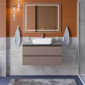 {{photo.Alt || photo.Description || 'Тумба со столешницей подвесная BelBagno KRAFT 100 Бежевый матовый, столешница KEP-100-MNO'}}