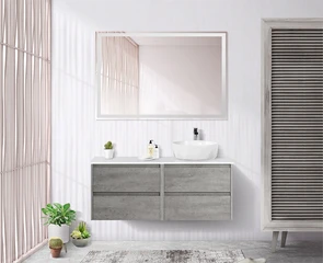 {{photo.Alt || photo.Description || 'Тумба со столешницей подвесная BelBagno KRAFT 120 Cemento Grigio, раковина справа'}}