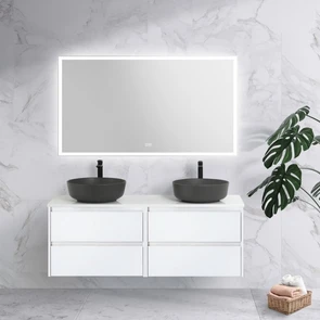 {{photo.Alt || photo.Description || 'Тумба со столешницей и накладными раковинами подвесная BelBagno KRAFT 120 Bianco Opaco'}}