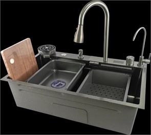 {{photo.Alt || photo.Description || 'Многофункциональная мойка для кухни Fmark (FSC002Q)'}}