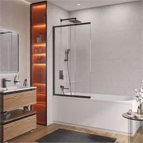 {{photo.Alt || photo.Description || 'Душевая шторка на ванну с фиксированным креплением одной створки CEZARES SLIDER-FIX-VF-11-90/150-C-NERO'}}