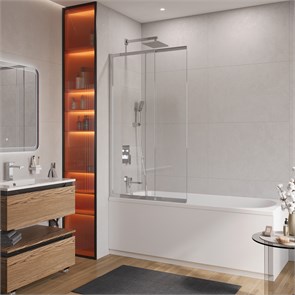 {{photo.Alt || photo.Description || 'Душевая шторка на ванну с фиксированным креплением одной створки CEZARES SLIDER-FIX-VF-11-90/150-C-Cr'}}