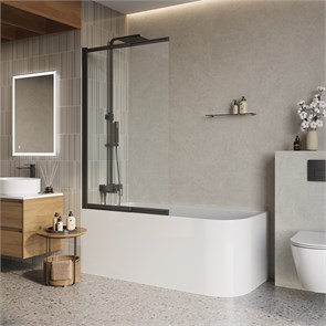 {{photo.Alt || photo.Description || 'Душевая шторка на ванну BelBagno LUCE-VF-11-100/145-C-NERO'}}