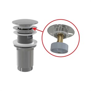 {{photo.Alt || photo.Description || 'A392C Водослив для умывальника click/clack 5/4", цельнометаллический с большой заглушкой ЗАМЕНА A392'}}