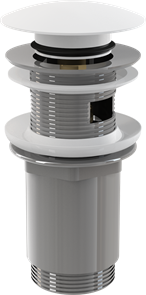 {{photo.Alt || photo.Description || 'A392B Водослив для умывальника clik/clack 5/4, цельнометаллический с переливом и большой белой заглушкой'}}