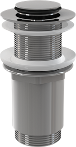 {{photo.Alt || photo.Description || 'A394 Водослив для умывальника click/clack 5/4", цельнометаллический с малой заглушкой для умывальников без перелива, для пластиковых и стеклянных умыв'}}