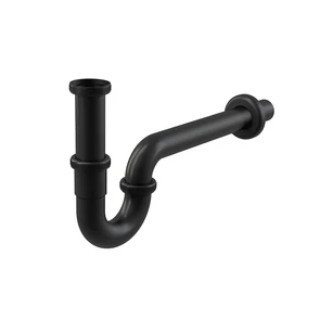 {{photo.Alt || photo.Description || 'A4320BLACK Сифон для умывальника DN32, U-форма с накидной гайкой 5/4", черный-мат'}}