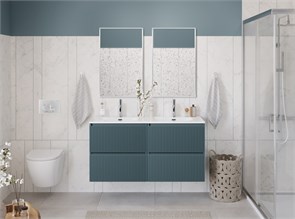 {{photo.Alt || photo.Description || 'Тумба с раковиной подвесная с четырьмя ящиками BelBagno UNO 120 Голубой Матовый, раковина CZR-8073-120-2'}}