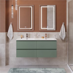 {{photo.Alt || photo.Description || 'Тумба с четырьмя ящиками и раковиной на две чаши подвесная BelBagno KRAFT 120 Еловый Матовый, раковина BB1200-2-ETL'}}