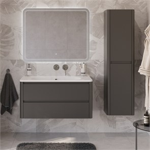 {{photo.Alt || photo.Description || 'Тумба с раковиной подвесная CEZARES RELAX 100 Оружейная сталь, раковина белая без отверстия под смеситель'}}