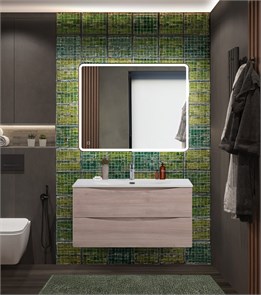 {{photo.Alt || photo.Description || 'Тумба с раковиной подвесная BelBagno MARINO-CER-N 100 Rovere Grigio, раковина белая'}}