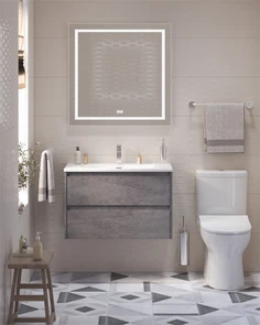 {{photo.Alt || photo.Description || 'Тумба с раковиной подвесная BelBagno KRAFT 39 80 Cemento Grigio, раковина белая BB-8099-3-80'}}