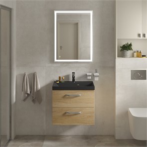{{photo.Alt || photo.Description || 'Тумба с раковиной подвесная BelBagno AURORA 70 Rovere Nebrasca Nature, раковина чёрная'}}