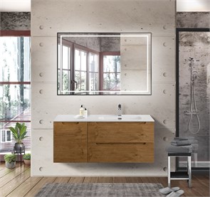 {{photo.Alt || photo.Description || 'Тумба с раковиной подвесная с двумя ящиками и одной дверцей BelBagno ETNA 120 Rovere Nature правая, раковина белая'}}