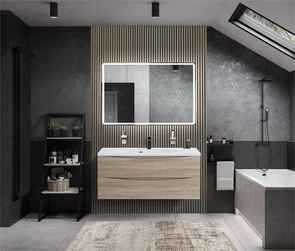 {{photo.Alt || photo.Description || 'MARINO База под раковину подвесная с двумя выкатными ящиками, Rovere Grigio, 1200x450x500, MARINO-1200-2C-SO-RG-P'}}
