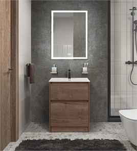 {{photo.Alt || photo.Description || 'Тумба с раковиной напольная BelBagno KRAFT 39 60 Rovere Tabacco, раковина белая'}}