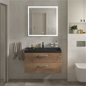 {{photo.Alt || photo.Description || 'Тумба с раковиной подвесная BelBagno AURORA 90 Rovere Tabacco, раковина чёрная'}}