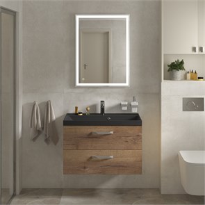 {{photo.Alt || photo.Description || 'Тумба с раковиной подвесная BelBagno AURORA 80 Rovere Tabacco, раковина чёрная'}}